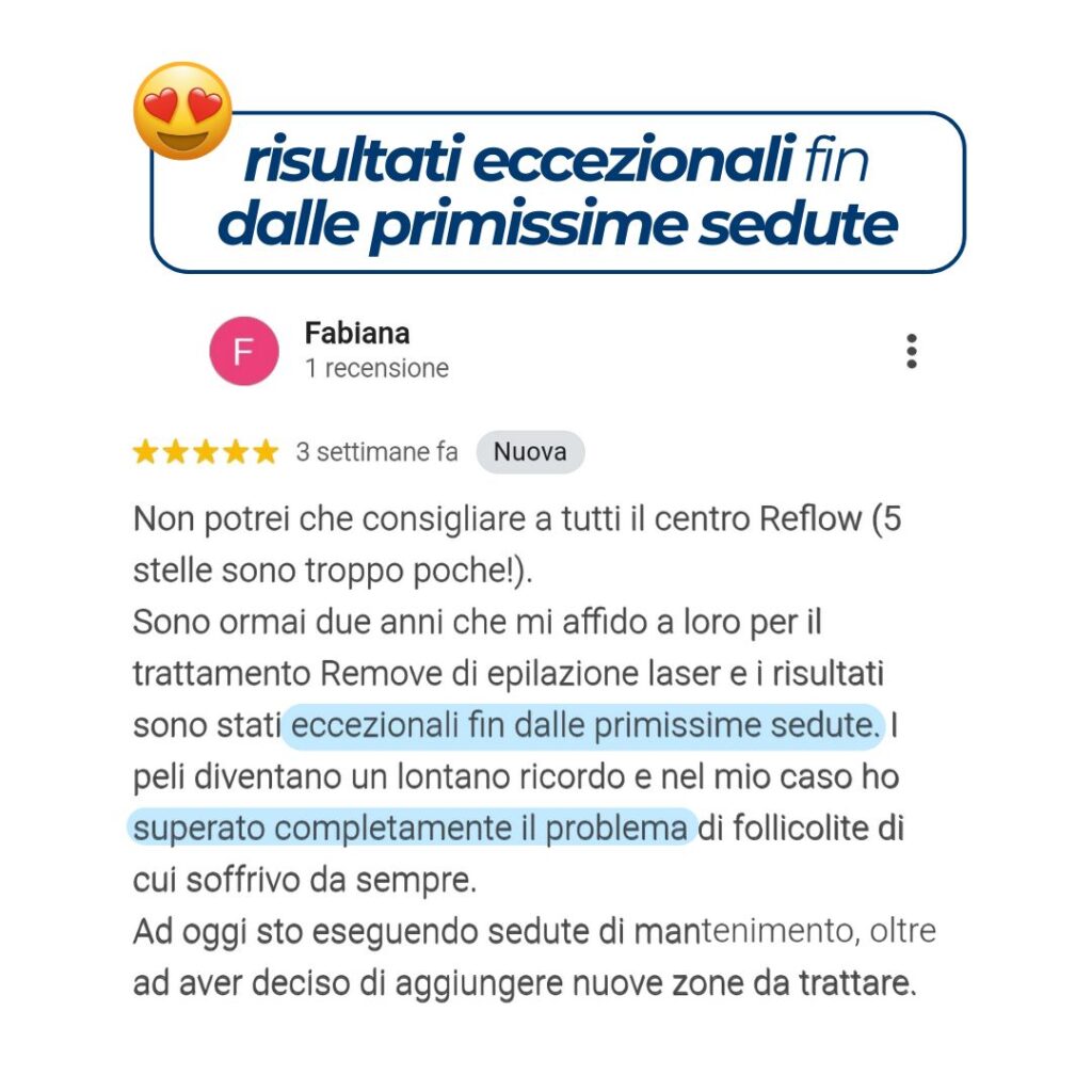 Reflow Center recensioni epilazione laser napoli